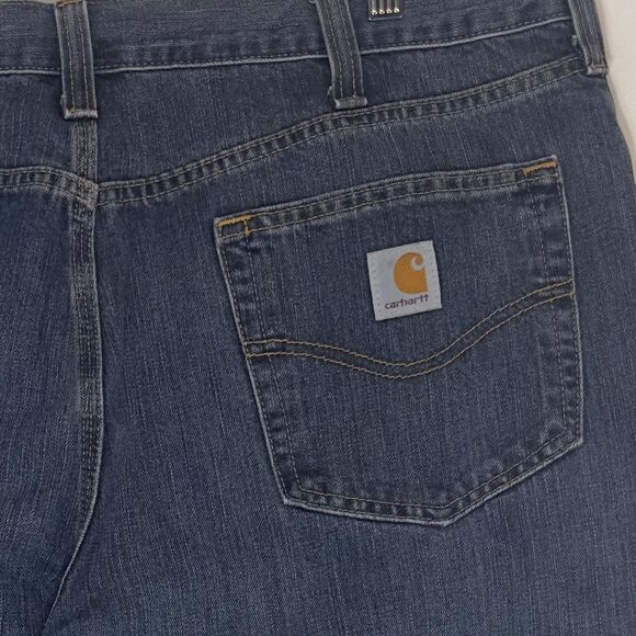 Carhartt Relaxed‎ Fit Jeans Denim Pants Workwear Distressed Blue 38x34 - Picture 8 of 10